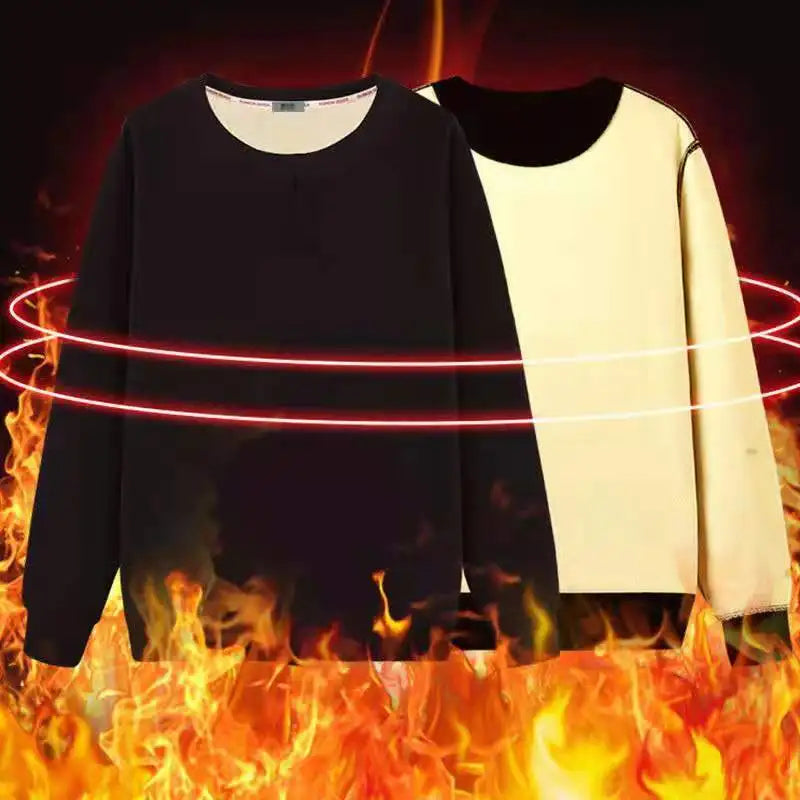 Men’s Winter Thicken Sherpa Pullover Sweatshirt
