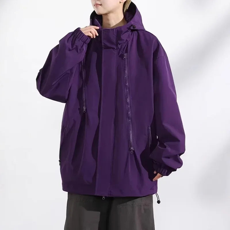Men's Bomber Zip-Up Windbreaker Set
