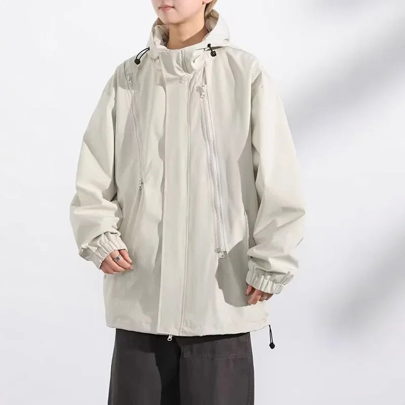 Men's Bomber Zip-Up Windbreaker Set
