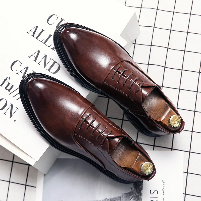 Men Retro Business Office Wedding Dress Shoes