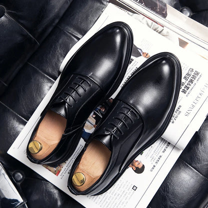 Men Retro Business Office Wedding Dress Shoes