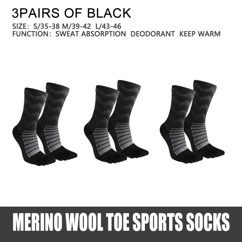Men's Thick Warm Merino Wool Running Socks