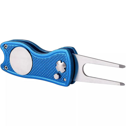 Metal Foldable Divot Repair Tool & Magnetic Marker