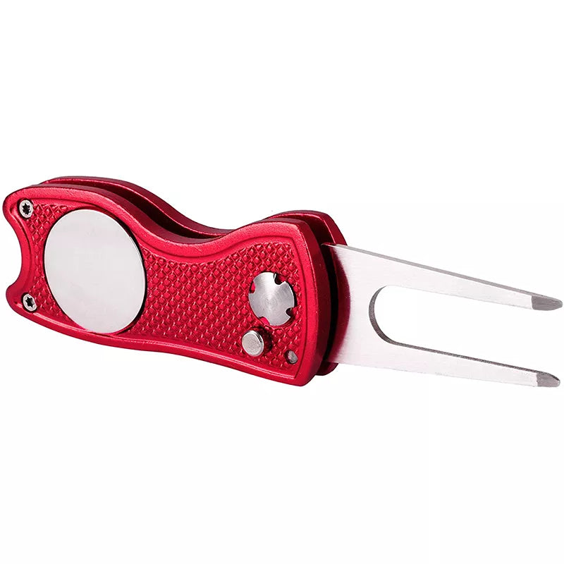 Metal Foldable Divot Repair Tool & Magnetic Marker