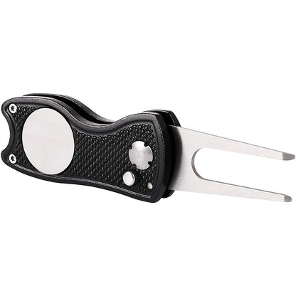 Metal Foldable Divot Repair Tool & Magnetic Marker