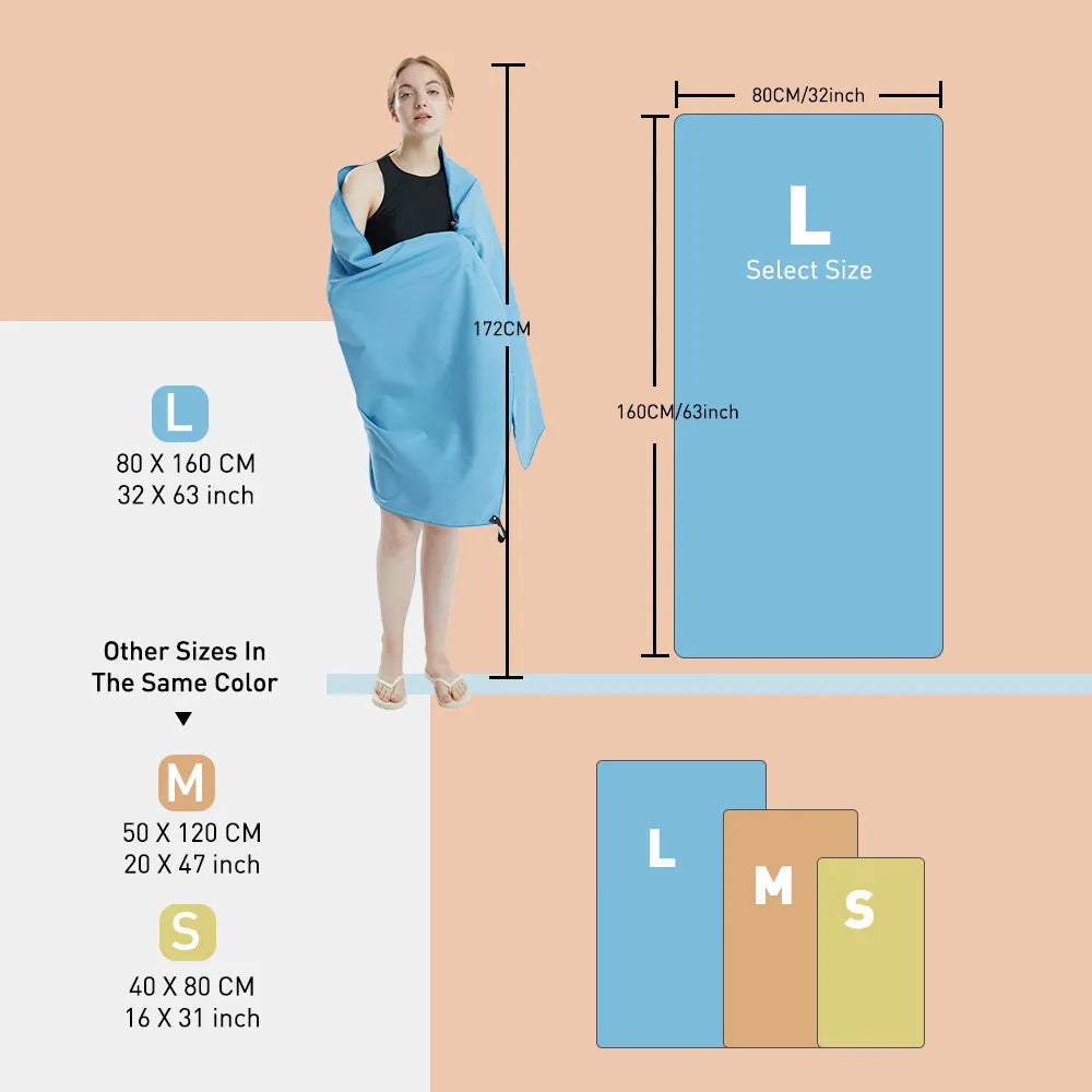 Microfiber  Quick Dry golf Towel For Swim, Yoga, Gym (M1)