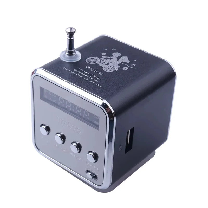 Mini FM Radio Stereo Music Bluetooth Portable Speaker