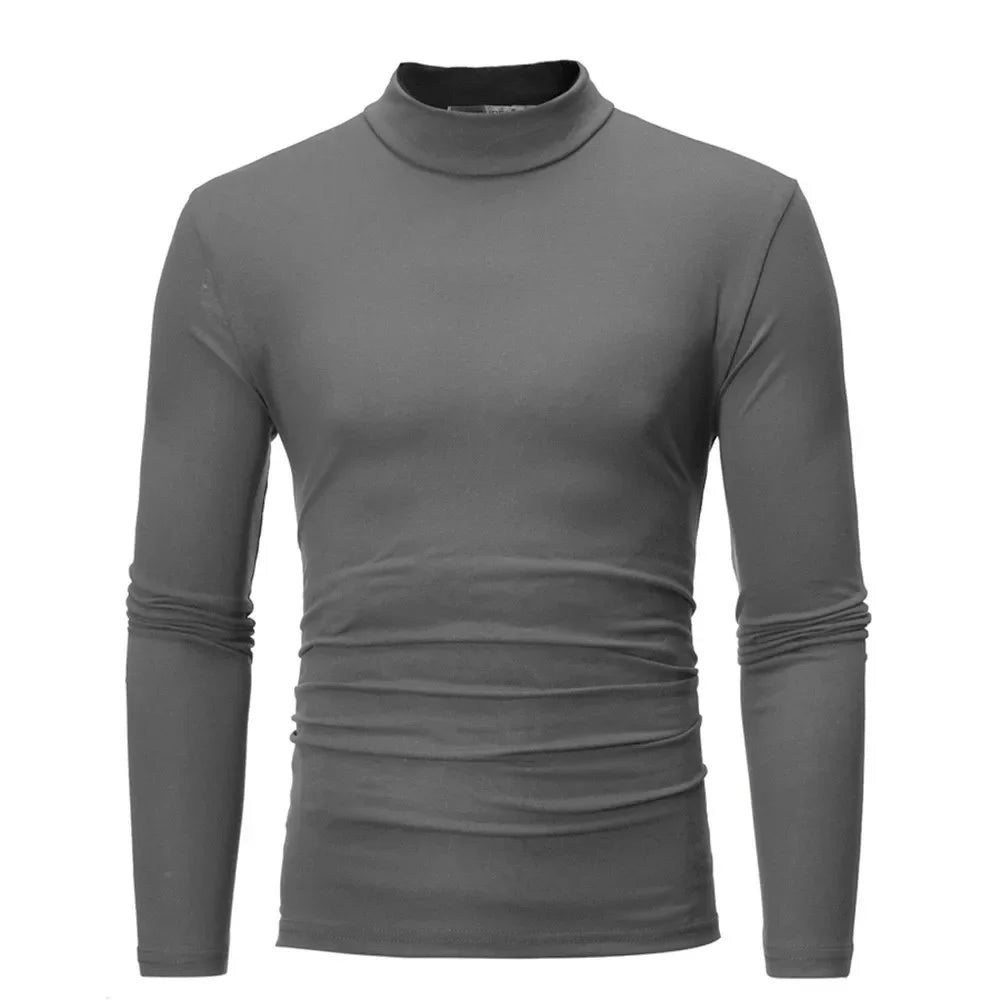 Slim Fit Mock Neck Winter Sweater
