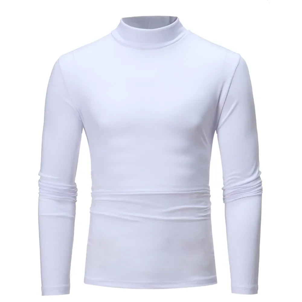 Slim Fit Mock Neck Winter Sweater
