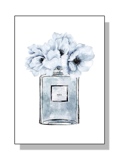 Modern Coco Perfume Canvas Wall Art for Girls