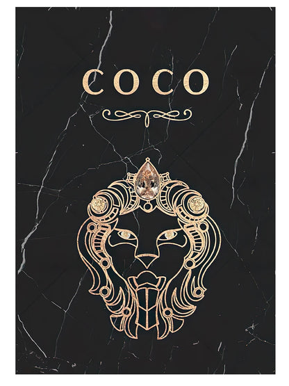 Modern Coco Perfume Canvas Wall Art for Girls