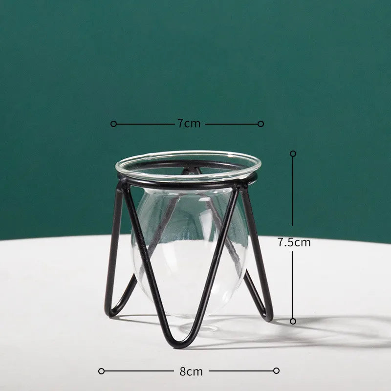 Modern Nordic Golden Glass Vase Home Decor