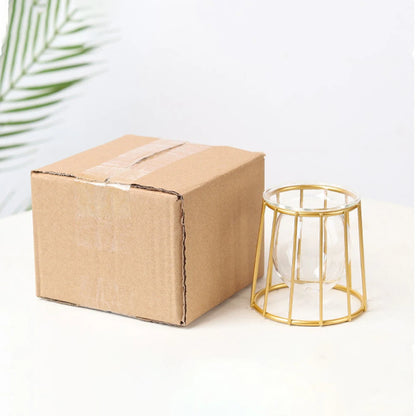 Modern Nordic Golden Glass Vase Home Decor