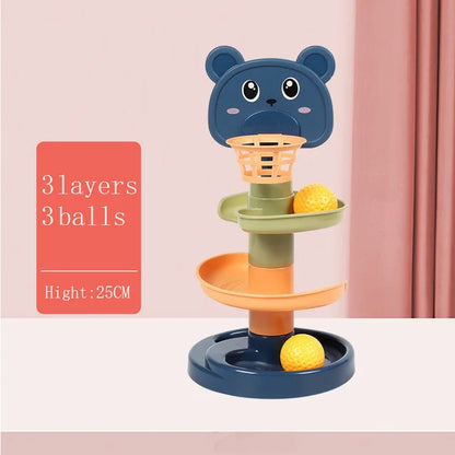 Montessori Rolling Ball Pile Tower Children Educational Toys