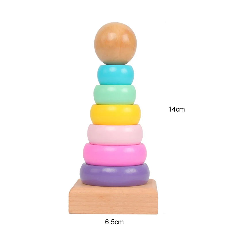 Montessori Wooden Sorting Stacking Toys Puzzle For Toddlers