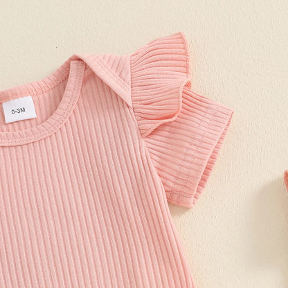 Months Baby Girl Dress Birthday Gift Pink Petal Suspender Coat Set