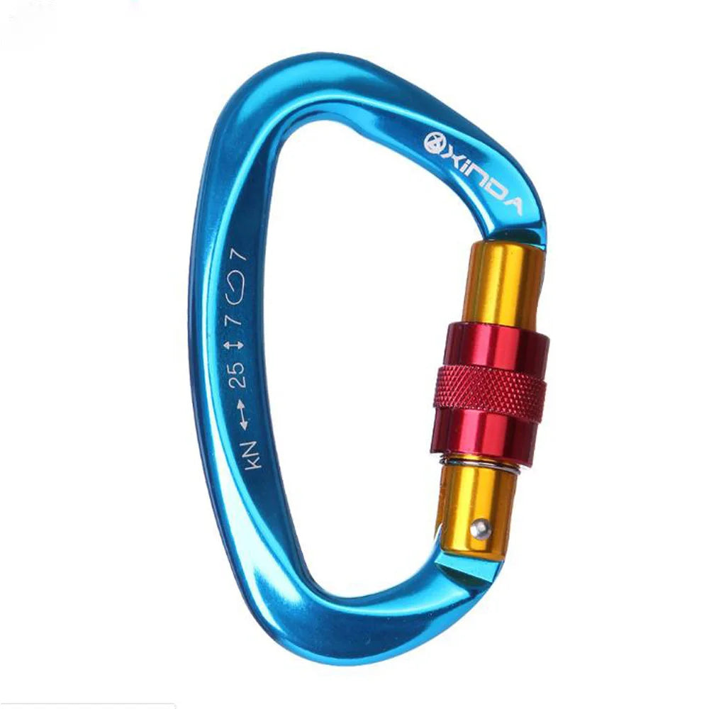 Mountaineering D Shaped Master Screw Lock - Climbing Carabiner