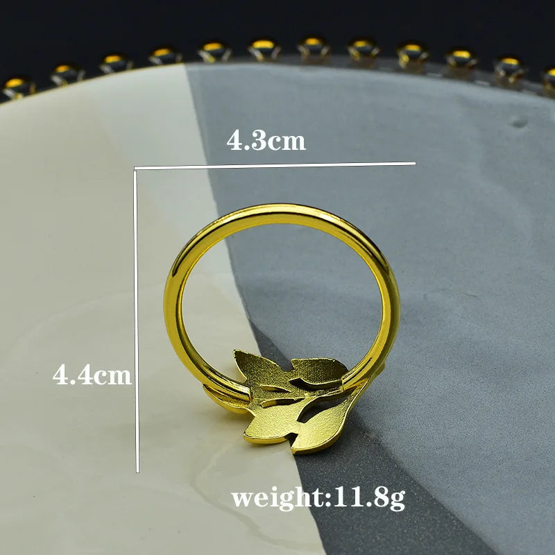 Leaf Napkin Rings Elegant Table Decor