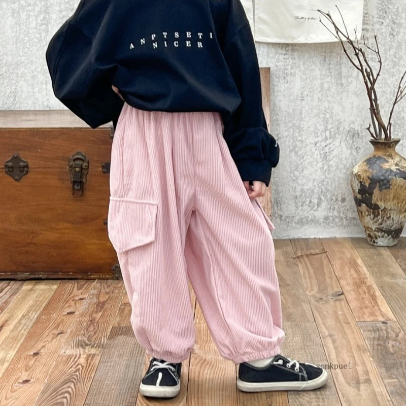 New Cargo Pants for 2-6 Years Old Solid Boys Casual Sport Pants Enfant Garcon Kids Children Trousers 2-8Years Clothes