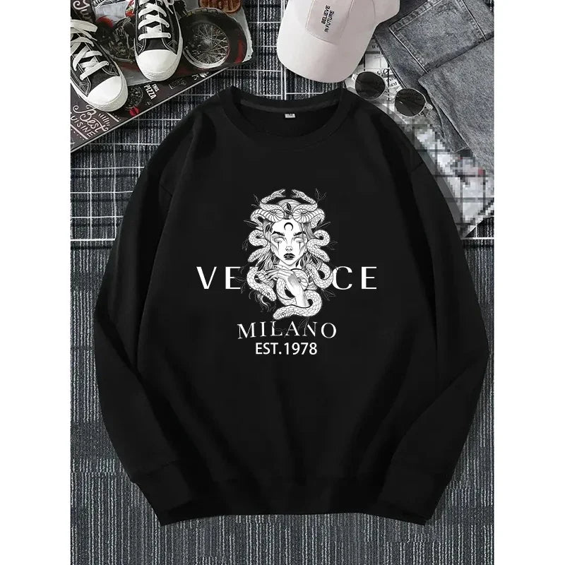 New Men's Classic Luxury Sweatshirt- Y2K & Harajuku
