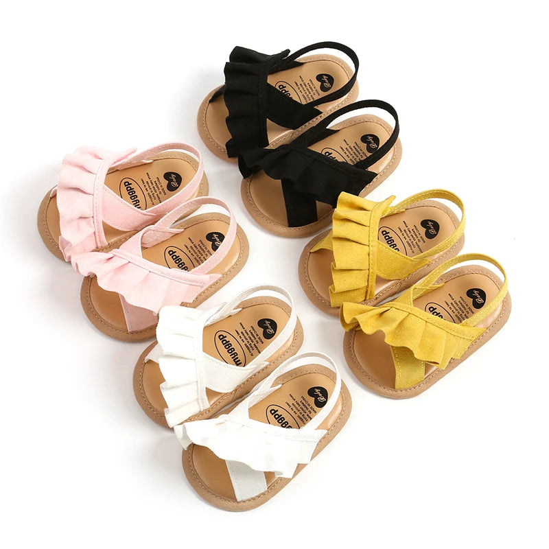 Newborn Infant Baby Girl’s Ruffles Open Toe Sandals