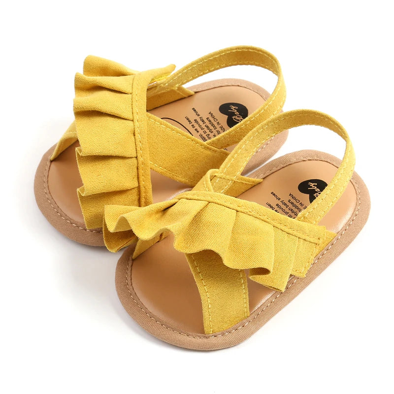 Newborn Infant Baby Girl’s Ruffles Open Toe Sandals