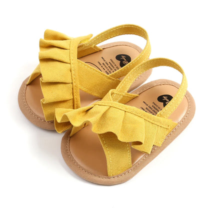 Newborn Infant Baby Girl’s Ruffles Open Toe Sandals