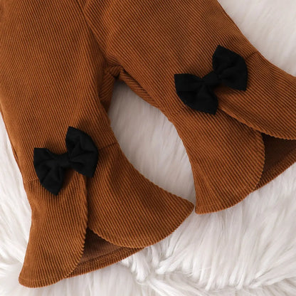 Newborn baby girls brown long-sleeved cardigan lapel jacket