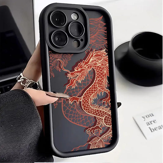 Non Slip Anti-Fingerprint Silicone Dragon Phone Case