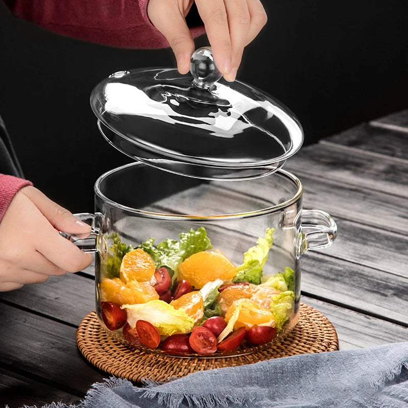 Nonstick glass soup pot

