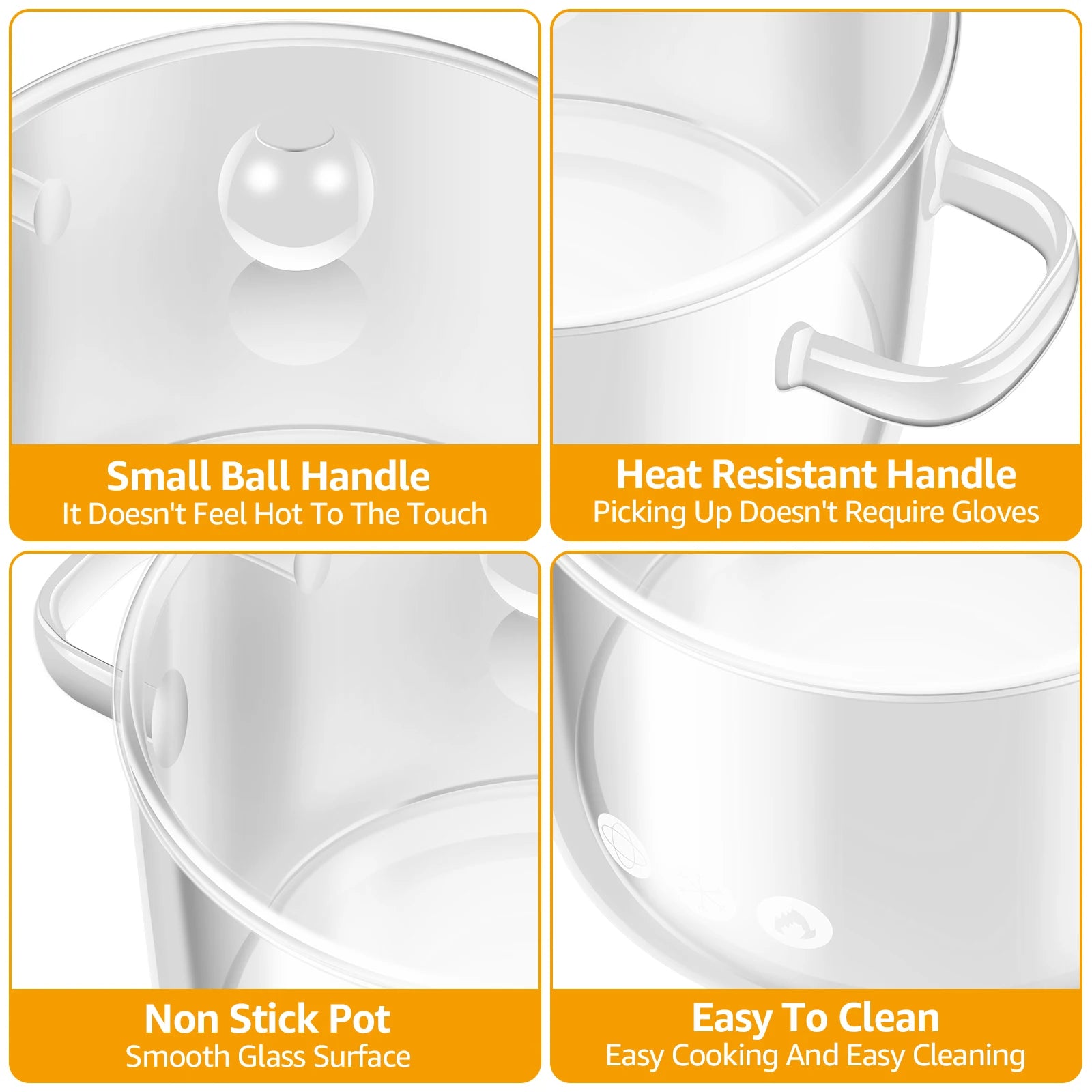 Nonstick glass soup pot

