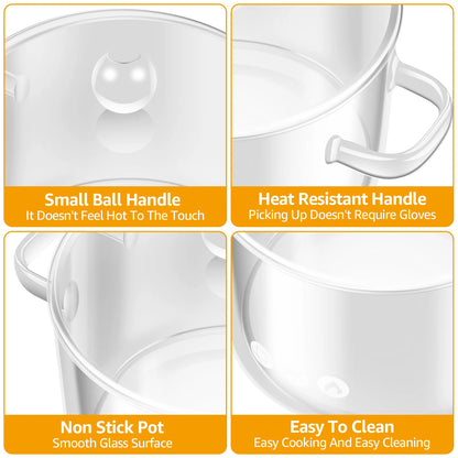 Nonstick glass soup pot

