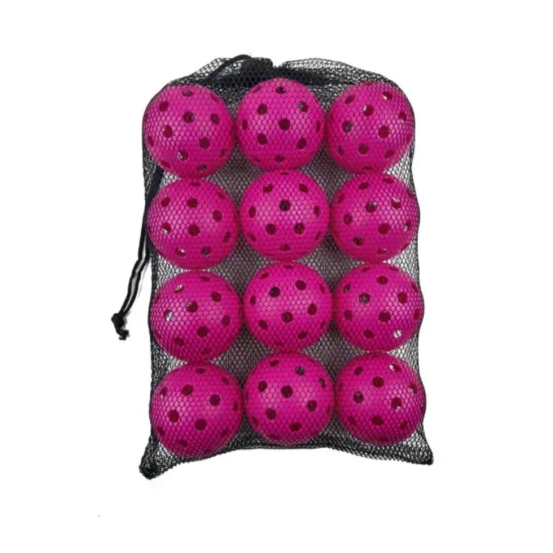 12PCS Durable Outdoor Pickleballs Set