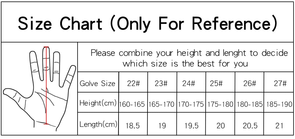 6 PCS Golf Gloves Men's Soft Breathable Pure Sheepskin Genuine Leather