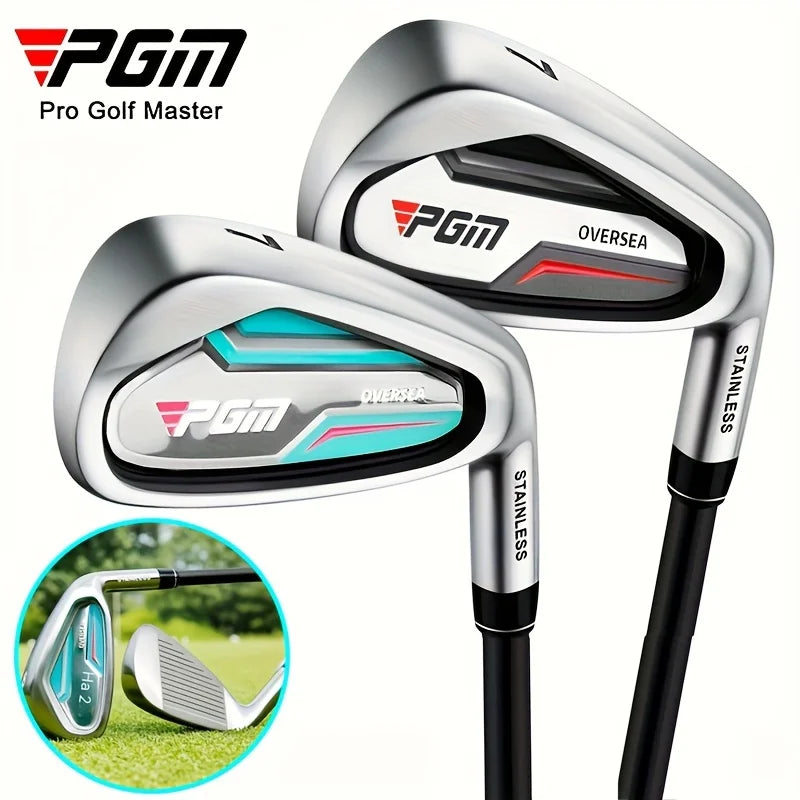 PGM 3-12 Age Children Glof Club No.7 Iron Club Carbon Steel Rod Zinc Alloy Head Kids Beginner Swing Training golf irons JRTIG004