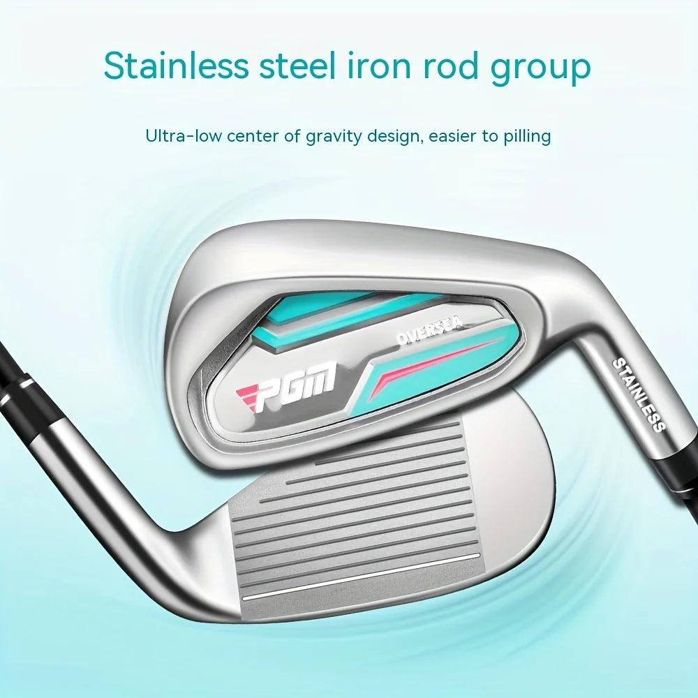 PGM 3-12 Age Children Glof Club No.7 Iron Club Carbon Steel Rod Zinc Alloy Head Kids Beginner Swing Training golf irons JRTIG004