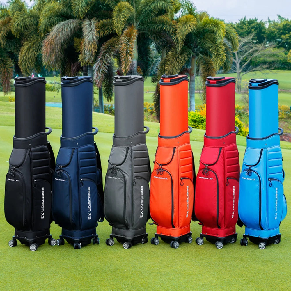 PGM QB062: Universal 4-Wheel Golf Bag with Telescopic Handle
