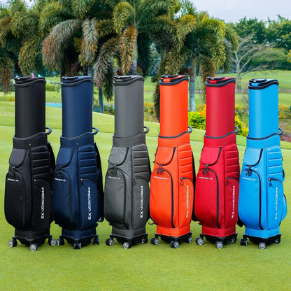 PGM QB062: Universal 4-Wheel Golf Bag with Telescopic Handle
