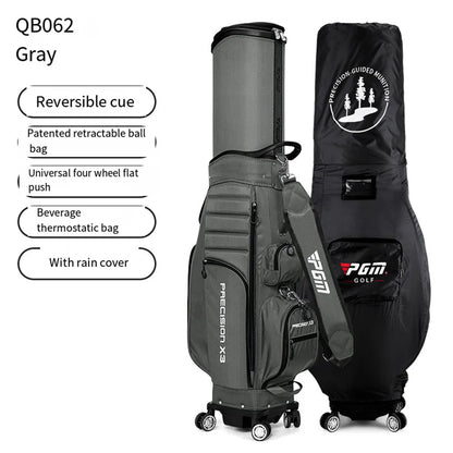PGM QB062: Universal 4-Wheel Golf Bag with Telescopic Handle
