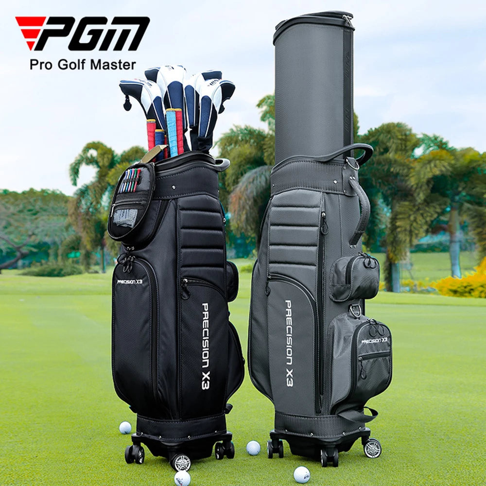PGM QB062: Universal 4-Wheel Golf Bag with Telescopic Handle
