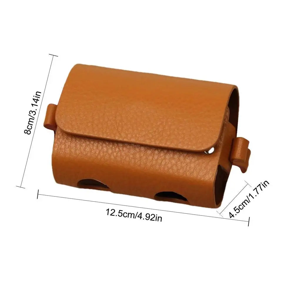 Mini PU Leather Golf Ball Bag with Belt