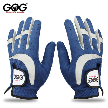 Pack 1 Pcs Men Golf Gloves Cool Comfortable Breathable Micro Fabric Blue Golf Glove