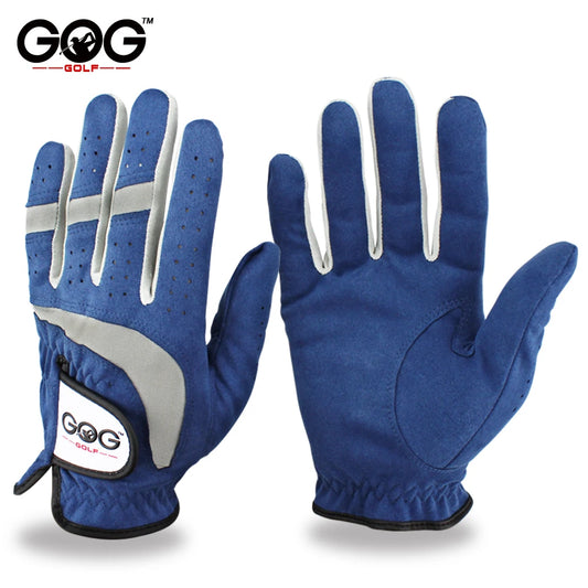 Pack 1 Pcs Men Golf Gloves Cool Comfortable Breathable Micro Fabric Blue Golf Glove