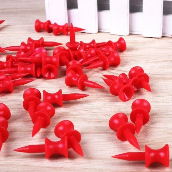 30mm Red Plastic Golf Tees Pack Detail