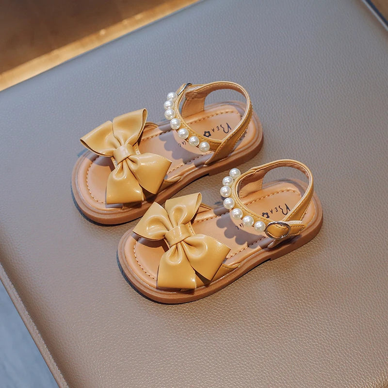 Pearl Bow Girl's Sandals