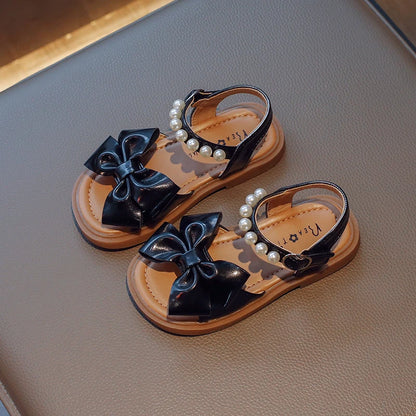 Pearl Bow Girl's Sandals