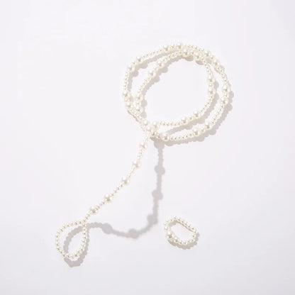 Pearl Chain Pendant Anklet