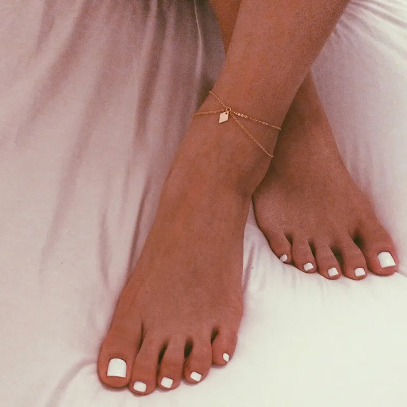 Pearl Chain Pendant Anklet