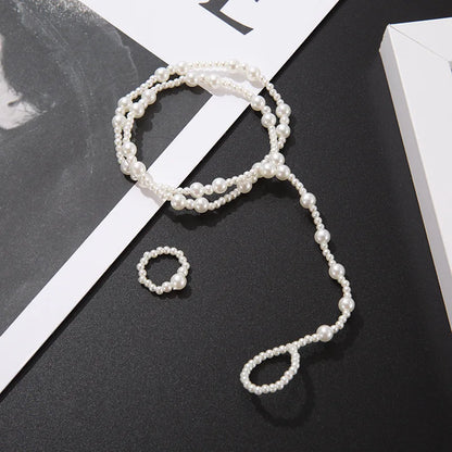 Pearl Chain Pendant Anklet