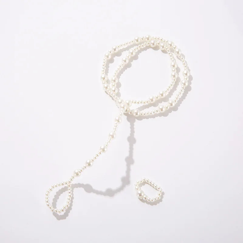Pearl Chain Pendant Anklet